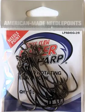 Eagle Claw Lpa045gh Five 5 Packs Z-bend Rotating Worm Fishing Hooks 2/0 3/0 4/0 Eagle Claw Lpa045gh Five 5 Packs Z-bend Rotating Worm Fishing Hooks 2/0 3/0 4/0