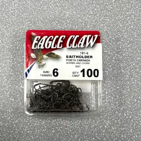 Eagle Claw M10106 Baitholder Hooks Size 6 Worm And Chunk Bait 100 Pack - Unopened