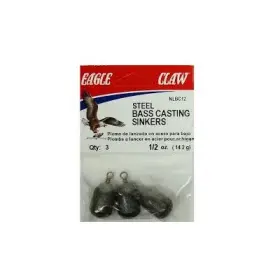 Eagle Claw Nlbc12 Bass Casting Sinker 1/2 Oz. 3-pk. -