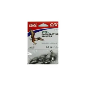 Eagle Claw Nlbc38 Bass Casting Sinker 3/8 Oz. 4-pk. -