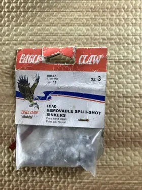 Eagle Claw Nlrs5 1 Packs Lead Removable Slit Shot Sinker So 3 Eagle Claw Nlrs5 1 Packs Lead Removable Slit Shot Sinker So 3