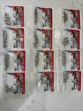Eagle Claw Nlrs7 Tin Removable Split Shot Sinkers Size 7 12 Packs Of 15 180 Lead Free