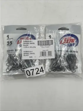 Eagle Claw Slbbkxl-1 6x Lazer Sharp Barrel Swivels Size 1 35qty Per Pack 210 Total