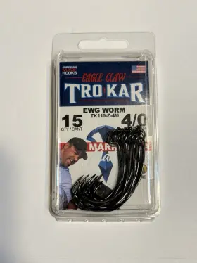 Eagle Claw Tk110-z-4 15 Pack Trokar Ewg Worm Hooks Z Bend Zona #4/0 Tk110-z-4/0 Eagle Claw Tk110-z-4 15 Pack Trokar Ewg Worm Hooks Z Bend Zona #4/0 Tk110-z-4/0