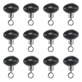 Ecsing 409-sg 50 Pieces 12x16mm Fishing Rolling Swivel Slider Bead Black Ecsing 409-sg 50 Pieces 12x16mm Fishing Rolling Swivel Slider Bead Black