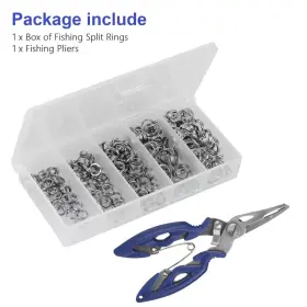 Eeekit 616361697140 201pcs Stainless Steel 5 Size Fishing Lures Split Rings For Fish Snap Connector