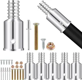 Elesunory 313043636632 6 Pcs Threaded Tip Replacement Broom Handle End Pole Replaceme Elesunory 313043636632 6 Pcs Threaded Tip Replacement Broom Handle End Pole Replaceme