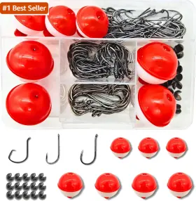 Ellycio 313036694656 147pcs Fishing Tackle Kit Including Hooks Bobbers Octopus Circle Ba Ellycio 313036694656 147pcs Fishing Tackle Kit Including Hooks Bobbers Octopus Circle Ba