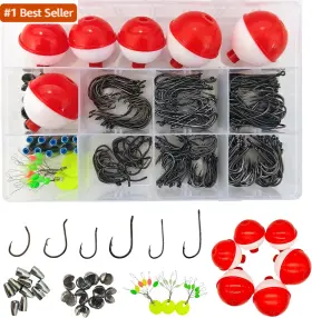 Ellycio 445021625666 295pcs Fishing Tackle Kit Including Hooks Bobbers Octopus Circle Ba Ellycio 445021625666 295pcs Fishing Tackle Kit Including Hooks Bobbers Octopus Circle Ba