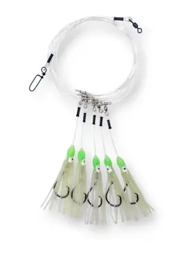 End Game 5-250-8/0-39952-glow Deep Drop Rig 5 Hook Glow