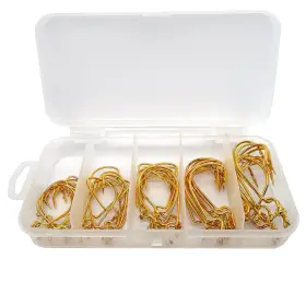 Enjoyfishing 711202001923 Fishing Worm Hooks High Carbon Steel Wide Gap Offset For Bass Trout #1/0-5/0 Enjoyfishing 711202001923 Fishing Worm Hooks High Carbon Steel Wide Gap Offset For Bass Trout #1/0-5/0
