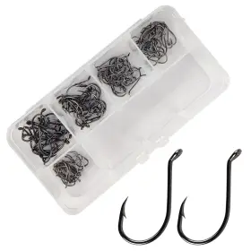 Eupheng 791309602148 100pcs Octopus Beak Fishing Hook Black Hooks Assortment Ep-8299 8# To 1# Offs