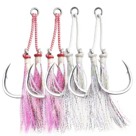Eupheng As111 Heavy Duty Assist Hooks Glow High Strength Double/single Fishing Eupheng As111 Heavy Duty Assist Hooks Glow High Strength Double/single Fishing
