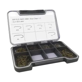 Eupheng Wet-fly-wet-3761 Fly Tying Hooks Kit 240pcs High Carbon Steel Micro Barbed Fishi