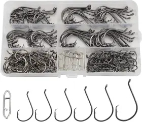 Facikono 313110063064 Circle Hooks Saltwater Catfish Bass Fishing 180pcs Octopus Offset