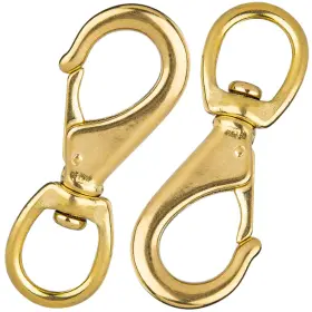 Faneta 754083725571 4 Inch Brass Swivel Snap Hooks Heavy Duty 3/4 Eye - Solid S Faneta 754083725571 4 Inch Brass Swivel Snap Hooks Heavy Duty 3/4 Eye - Solid S