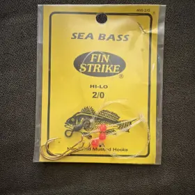 Fin Strike 466-2/0 Hi-lo Sea Bass Rig 2/0 Hand-tied Mustad Hooks Saltwater