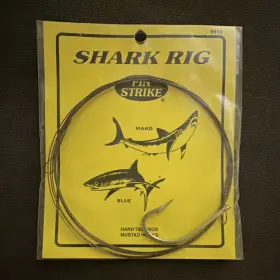 Fin Strike 9619 Shark Rig Silver Hand-tied Mako Blue Mustad Hooks Saltwater