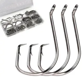 Finoseak 016392062656 170pcs Octopus Circle Hooks Freshwater Sturdy Catfish Offset