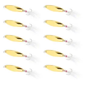Fipux 609044660746 10pack Fishing Spoons 1/2oz Lures Casting Spoon Treble Hooks Spinner Fipux 609044660746 10pack Fishing Spoons 1/2oz Lures Casting Spoon Treble Hooks Spinner