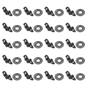Fipux 649603668837 20 Sets Plastic Fishing Hook Keeper Lure Holder With 3 Size Rubber Rings Black Fipux 649603668837 20 Sets Plastic Fishing Hook Keeper Lure Holder With 3 Size Rubber Rings Black