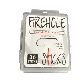 Firehole 703624275600 Competition Barbless Hooks Sz 4 #839 Streamer 3xl 2xg Heavy 36 Sticks Firehole 703624275600 Competition Barbless Hooks Sz 4 #839 Streamer 3xl 2xg Heavy 36 Sticks