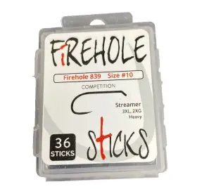 Firehole 703624275631 Competition Barbless Hooks Sz 10 #839 Streamer 3xl 2xg Heavy 36 Sticks Firehole 703624275631 Competition Barbless Hooks Sz 10 #839 Streamer 3xl 2xg Heavy 36 Sticks