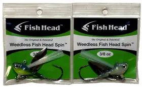 Fish Head 1201106 Set Of 2 Weedless Spin 3/8oz Sexy Shad Bladed Swimbait Fish Head 1201106 Set Of 2 Weedless Spin 3/8oz Sexy Shad Bladed Swimbait