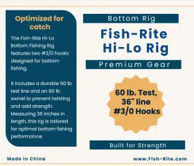 Fish-rite Fr-hi-lo-60 Fish-rite Hi-lo Fishing Rig - 5/pack Free Shipping Fish-rite Fr-hi-lo-60 Fish-rite Hi-lo Fishing Rig - 5/pack Free Shipping