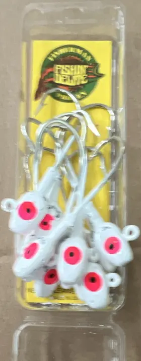 Fisherman S Delight Fd-80x 32710 Fishin Deluxe Jig Hooks White/red Yellow/orange Antique