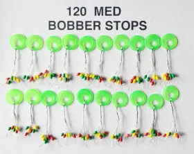 Fishgrub 5854090951 120 Medium Bobber Stoppers Colored Stops 10 Rings Size Oval