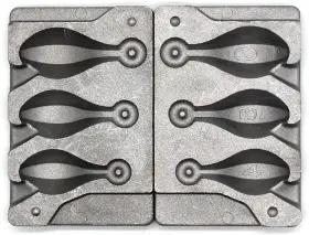 Fishing Tackle 445010444438 Bank Sinker Mold With 3 Cavities And 4.5.6-ounce Without Handle