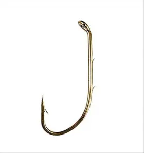 Fishing Tackle Co. 181-6 Baitholder Down Eye 2 Slices Offset Hook Bronze Finish Fishing Tackle Co. 181-6 Baitholder Down Eye 2 Slices Offset Hook Bronze Finish