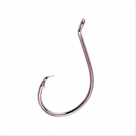 Fishing Tackle Co. 726084474239 Lazer Sharp Circle Up Eye Non-offset Hook Platinum Black L2222gh-1
