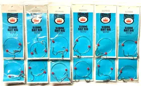 Fishking Sw-212 12 Packs Sliding Bait Rig Size 3/0-4/0 Octopus Hook 30lb Test