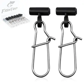 Fishtrip By7006s25 #us2 Fishing Sinker Slides With Duo Lock Snaps Heavy Duty Rig Connectors