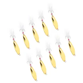 Fixinairp 609044660753 10pcs Fishing Spoons 1/2oz Lures Casting Spoon Treble Hooks Gold Fixinairp 609044660753 10pcs Fishing Spoons 1/2oz Lures Casting Spoon Treble Hooks Gold