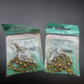 Fj Neil 2101-1/0 Dolphin Brass Barrel Swivel 12ct Size 1/0 2 Pack Fj Neil 2101-1/0 Dolphin Brass Barrel Swivel 12ct Size 1/0 2 Pack