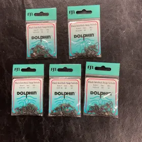 Fj Neil 2123-10 5pk Dolphin Black Interlock Snap Swivel 12ct 1 Lot Price