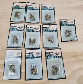 Fj Neil R2437 Vintage Dolphin Brass Snap Swivel Size 3 No. 30 Pcs 10 Packs New