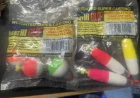 Floathi 029317123288 Vintage Glo Weighted Super Casting Push Button Balsa Wood Fishing Floats Floathi 029317123288 Vintage Glo Weighted Super Casting Push Button Balsa Wood Fishing Floats