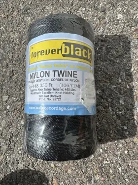 Forever Black 25723 Inch Tarred Twine Nylon Twisted Size #60 1 Lb 1-pack 250