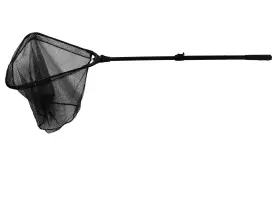 Frabill 082271236098 New Folding Fishing Net 16 X 14 Hoop Black Transparent Mesh Netting