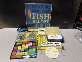 Frabill 768721543519 12 Piece Lot Fishing Tackle New/used Stringers-fish Scout-scales-sav-pig Lot-f Frabill 768721543519 12 Piece Lot Fishing Tackle New/used Stringers-fish Scout-scales-sav-pig Lot-f