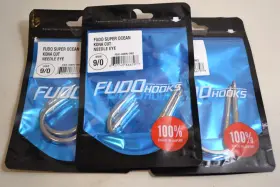 Fudo 637740866797 Lot Of 3 Packs - Super Ocean Kona Cut Needle Eye Hook 9/0 2pk Fudo 637740866797 Lot Of 3 Packs - Super Ocean Kona Cut Needle Eye Hook 9/0 2pk