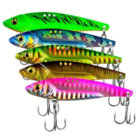 Funnytek Ywl-hb02734a-bs 5pcs Metal Blade Baits - Hard Vib Fishing Lures For Bass
