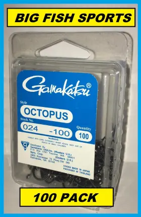 Gamakatsu 02408-100 #024 Octopus Nsb Value Pack 100 Hooks New Size 4 Gamakatsu 02408-100 #024 Octopus Nsb Value Pack 100 Hooks New Size 4