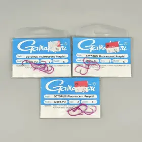 Gamakatsu 02609-pu Octopus Hooks Fluorescent Purple Size 2 Bait Lot Of 16 Gamakatsu 02609-pu Octopus Hooks Fluorescent Purple Size 2 Bait Lot Of 16