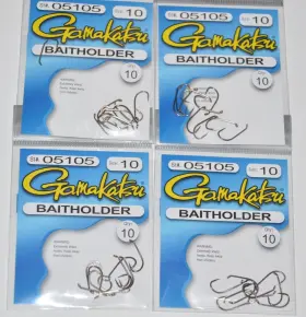 Gamakatsu 05105 4 Packs Baitholder Hook Size 10 Per Pack # Panfish Trout