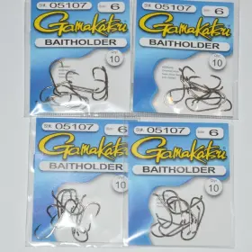 Gamakatsu 05107 4 Packs Baitholder Hook Size 6 10 Per Pack # Trout Panfish